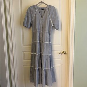 GAP Striped Blue and White Shirt